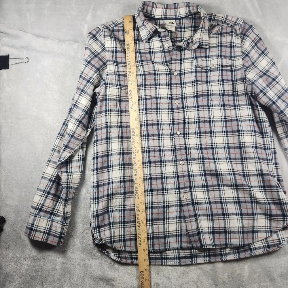 The North Face Flannel Shirt Mens Large Blue Plaid Gorpcore Hiking Outdoor L